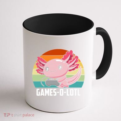 Gamesolotl Axolotl Video Games Gaming Lover Geek Gamer Pun  Coffee Mug back