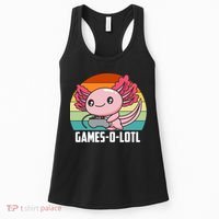 Gamesolotl Axolotl Video Games Gaming Lover Geek Gamer Pun  Women's Tank Top thumb 0