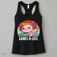 Gamesolotl Axolotl Video Games Gaming Lover Geek Gamer Pun  Women's Tank Top thumb 3