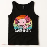 Gamesolotl Axolotl Video Games Gaming Lover Geek Gamer Pun  Tank Top thumb 2