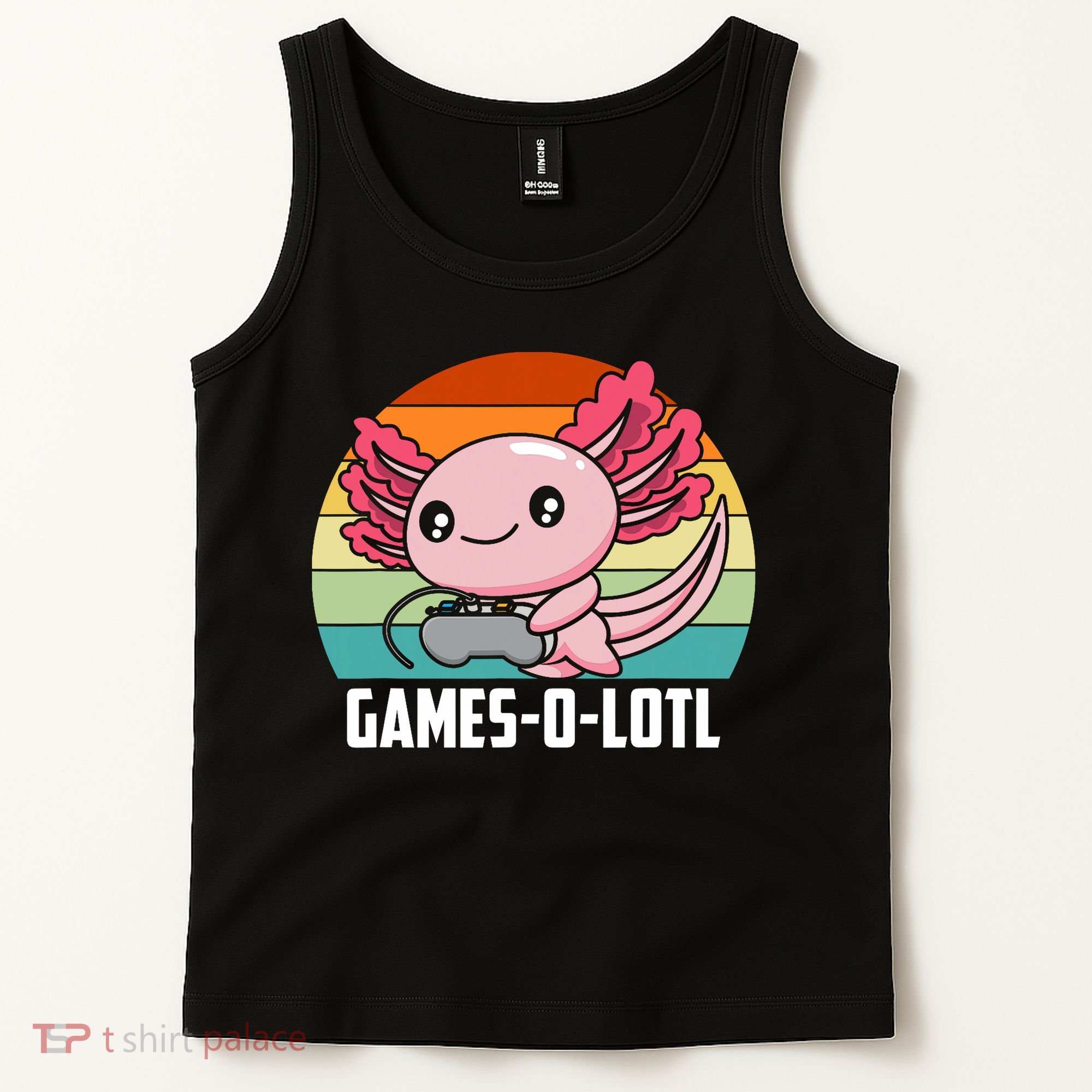 Gamesolotl Axolotl Video Games Gaming Lover Geek Gamer Pun  Tank Top