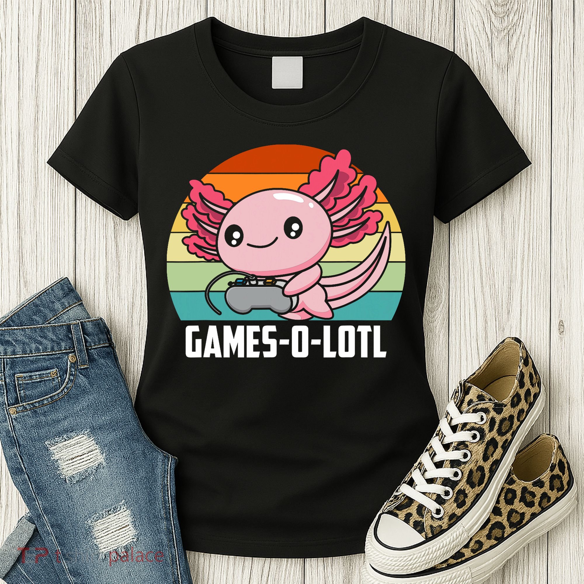 Gamesolotl Axolotl Video Games Gaming Lover Geek Gamer Pun  Women's T-Shirt
