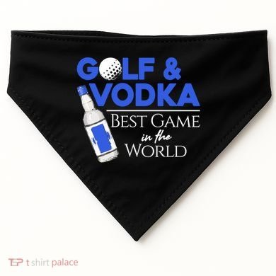 Golf And Vodka Gift Best Team Ing Game Golfing Lover Gift USA-Made Doggie Bandana