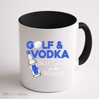 Golf And Vodka Gift Best Team Ing Game Golfing Lover Gift Coffee Mug thumb 1