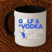 Golf And Vodka Gift Best Team Ing Game Golfing Lover Gift Coffee Mug thumb 2