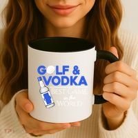 Golf And Vodka Gift Best Team Ing Game Golfing Lover Gift Coffee Mug thumb 3