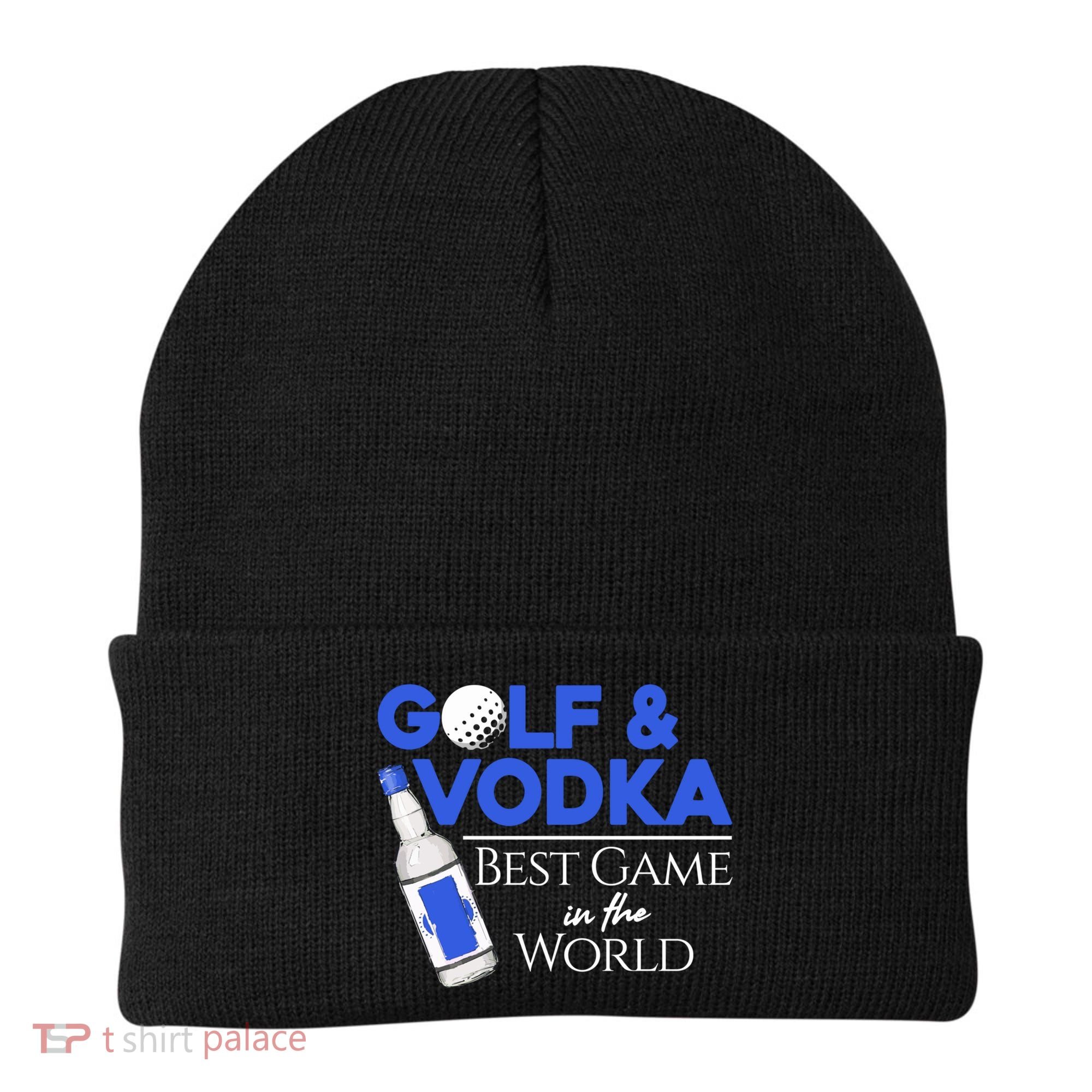 Golf And Vodka Gift Best Team Ing Game Golfing Lover Gift Beanie