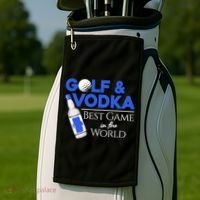 Golf And Vodka Gift Best Team Ing Game Golfing Lover Gift Golf Towel thumb 2