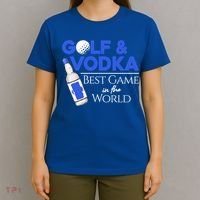 Golf And Vodka Gift Best Team Ing Game Golfing Lover Gift T-Shirt thumb 4