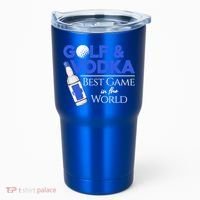 Golf And Vodka Gift Best Team Ing Game Golfing Lover Gift Tumbler thumb 0