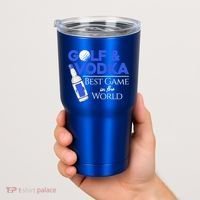 Golf And Vodka Gift Best Team Ing Game Golfing Lover Gift Tumbler thumb 2