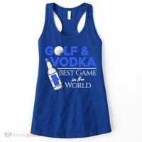 Golf And Vodka Gift Best Team Ing Game Golfing Lover Gift Women's Tank Top thumb 0