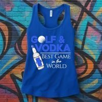 Golf And Vodka Gift Best Team Ing Game Golfing Lover Gift Women's Tank Top thumb 3