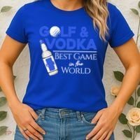 Golf And Vodka Gift Best Team Ing Game Golfing Lover Gift Women's T-Shirt thumb 2
