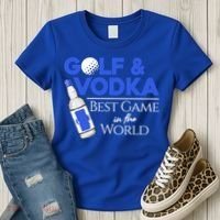 Golf And Vodka Gift Best Team Ing Game Golfing Lover Gift Women's T-Shirt thumb 3