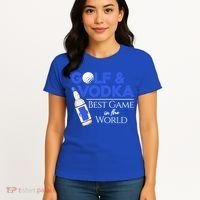Golf And Vodka Gift Best Team Ing Game Golfing Lover Gift Women's T-Shirt thumb 4