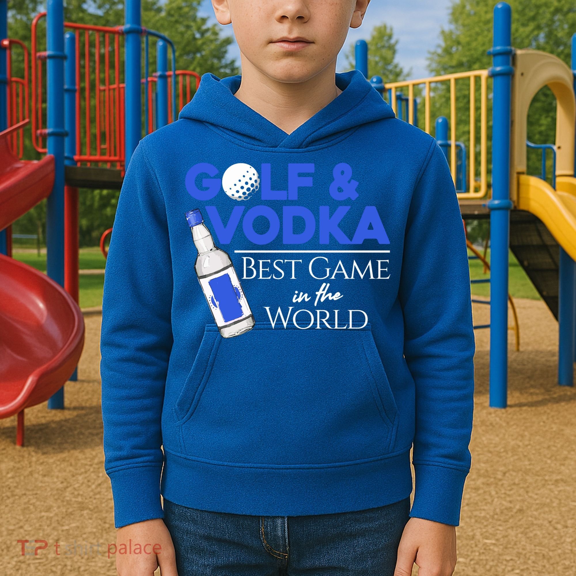 Golf And Vodka Gift Best Team Ing Game Golfing Lover Gift Kids Hoodie