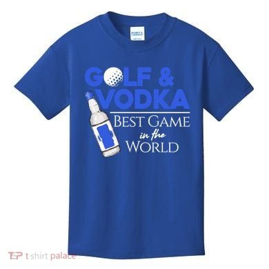 Golf And Vodka Gift Best Team Ing Game Golfing Lover Gift Kids T-Shirt