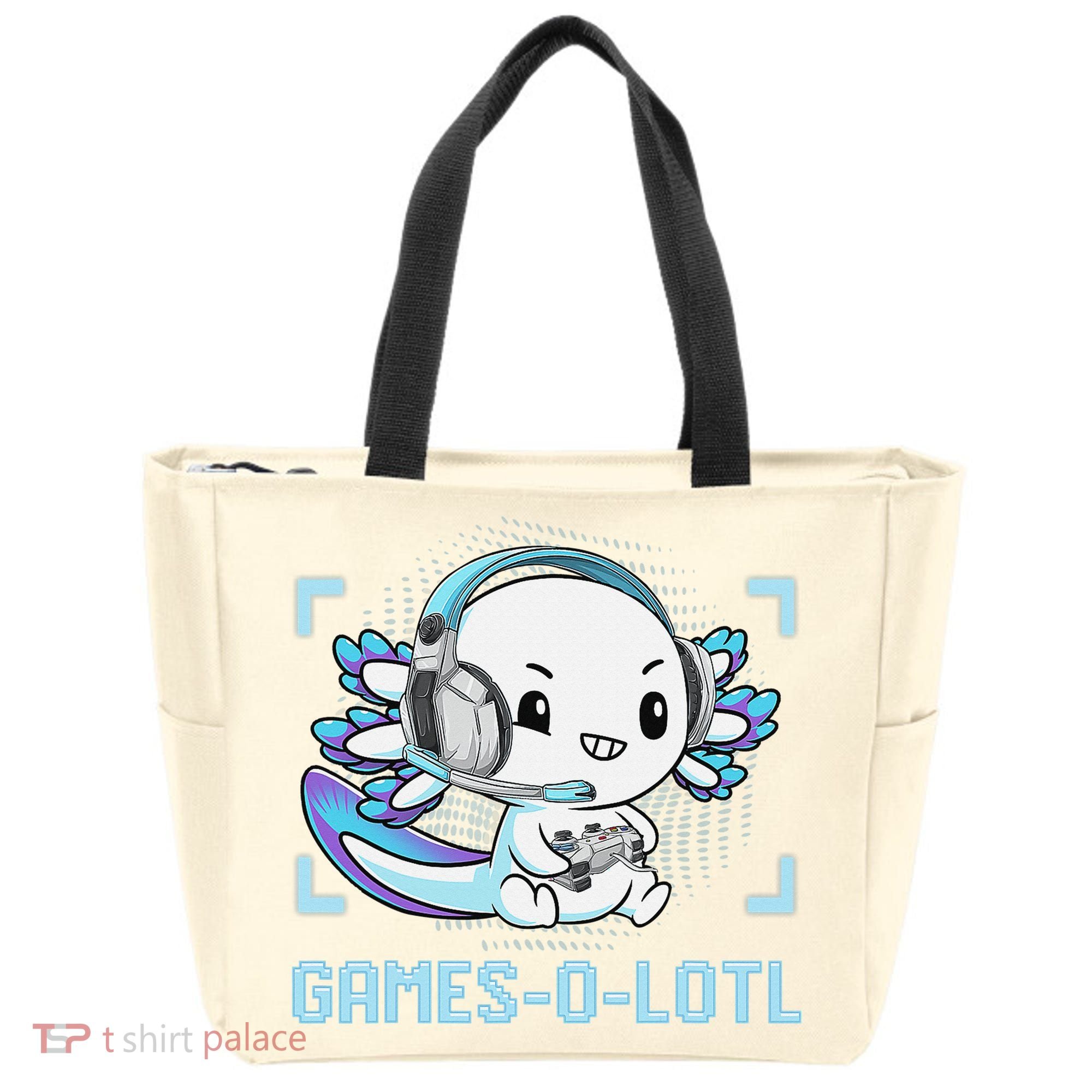 Gamesolotl Axolotl Video Gamer Kawaii Anime Funny Tote Bag
