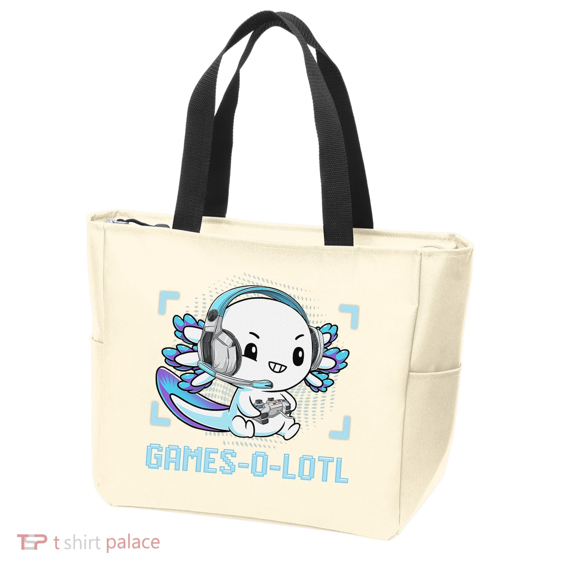 Gamesolotl Axolotl Video Gamer Kawaii Anime Funny Tote Bag