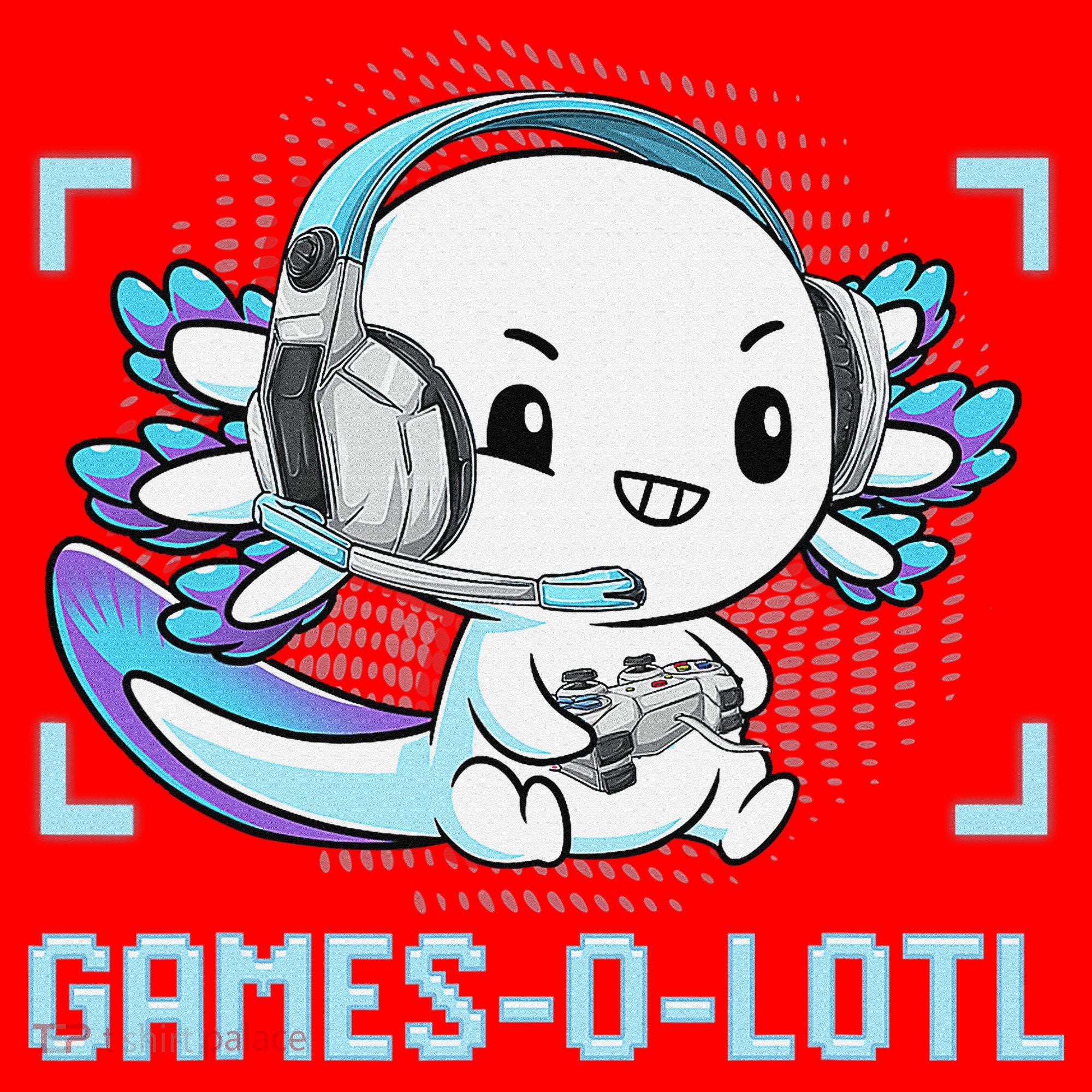 Gamesolotl Axolotl Video Gamer Kawaii Anime Funny Santa Hat