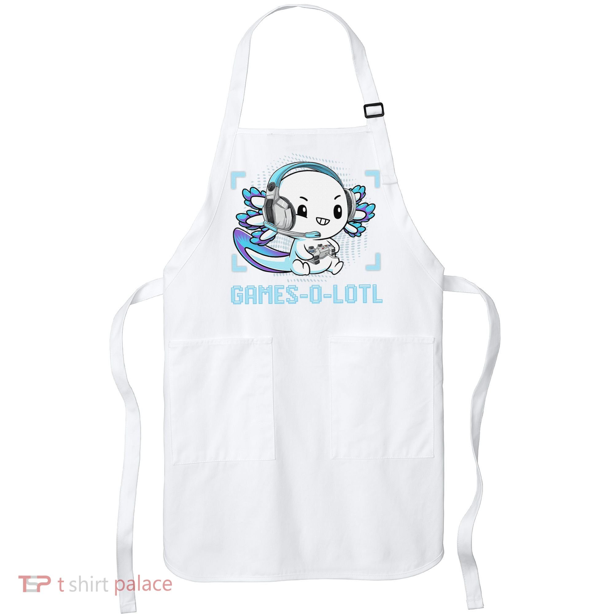 Gamesolotl Axolotl Video Gamer Kawaii Anime Funny Apron