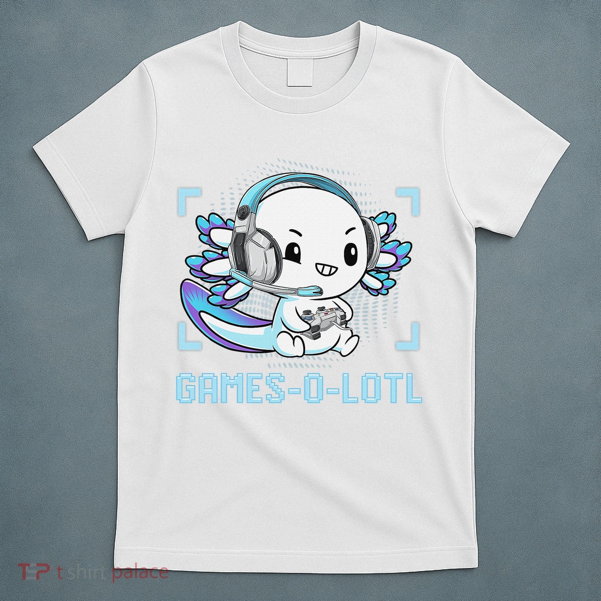 Gamesolotl Axolotl Video Gamer Kawaii Anime Funny T-Shirt
