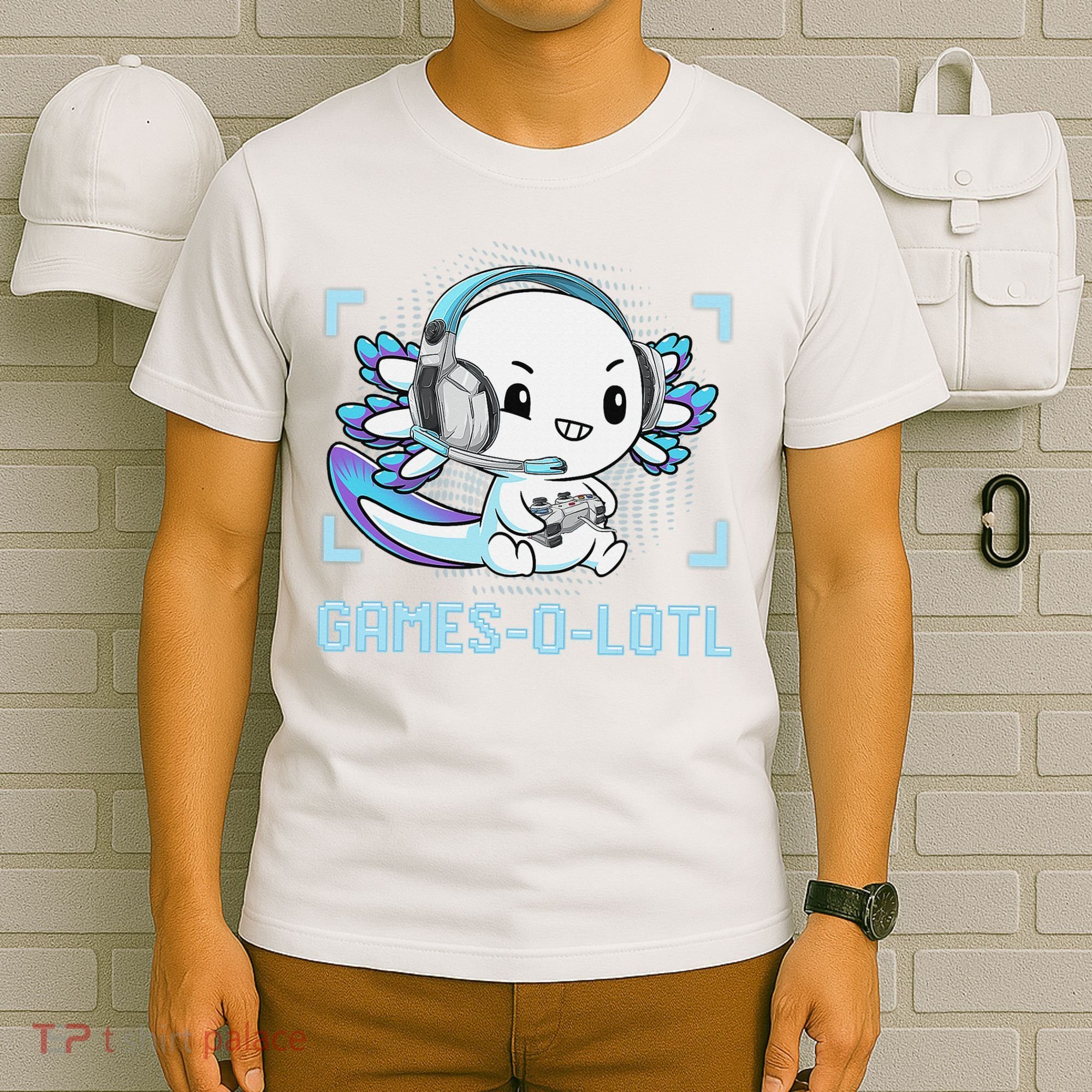 Gamesolotl Axolotl Video Gamer Kawaii Anime Funny T-Shirt