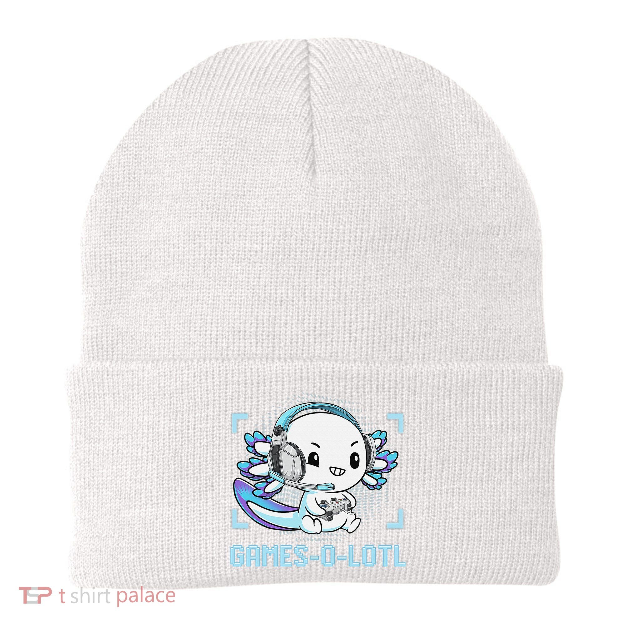 Gamesolotl Axolotl Video Gamer Kawaii Anime Funny Beanie