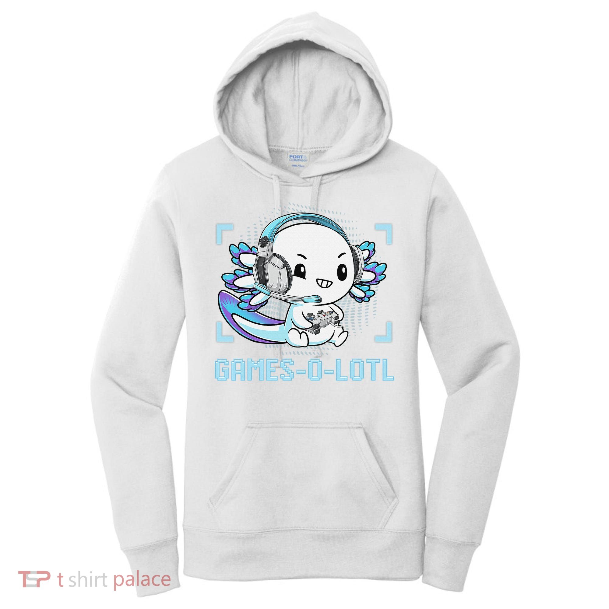 Gamesolotl Axolotl Video Gamer Kawaii Anime Funny Women's Hoodie