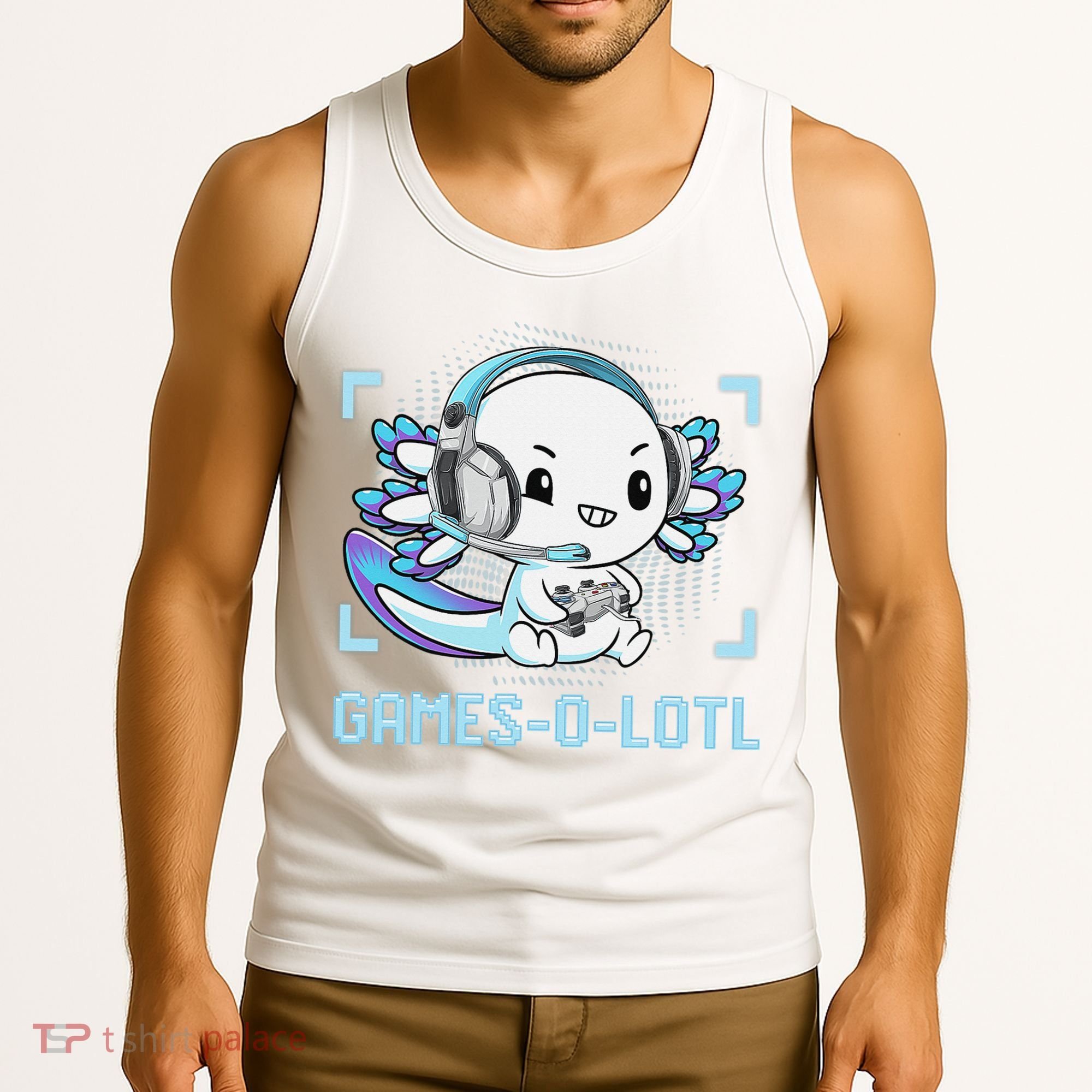 Gamesolotl Axolotl Video Gamer Kawaii Anime Funny Tank Top