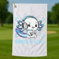 Gamesolotl Axolotl Video Gamer Kawaii Anime Funny Golf Towel thumb 1