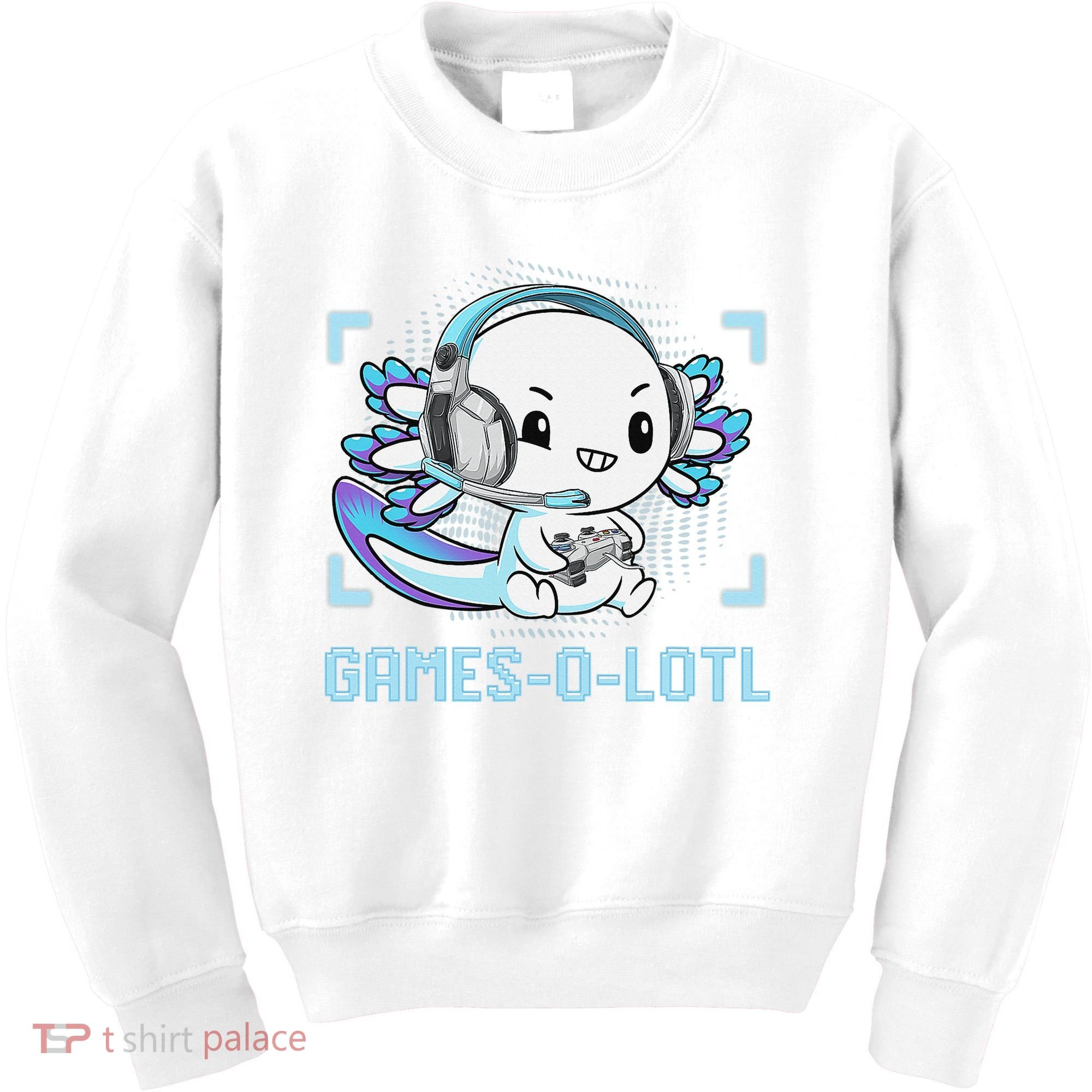 Gamesolotl Axolotl Video Gamer Kawaii Anime Funny Kids Sweatshirt