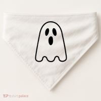 Ghost Adult Women Silly Ghost Face Costume USA-Made Doggie Bandana thumb 0