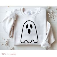 Ghost Adult Women Silly Ghost Face Costume Sweatshirt thumb 2