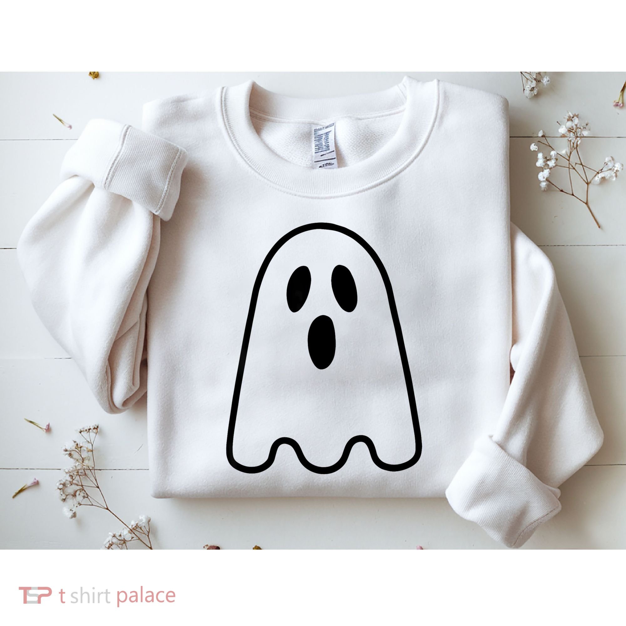 Ghost Adult Women Silly Ghost Face Costume Sweatshirt