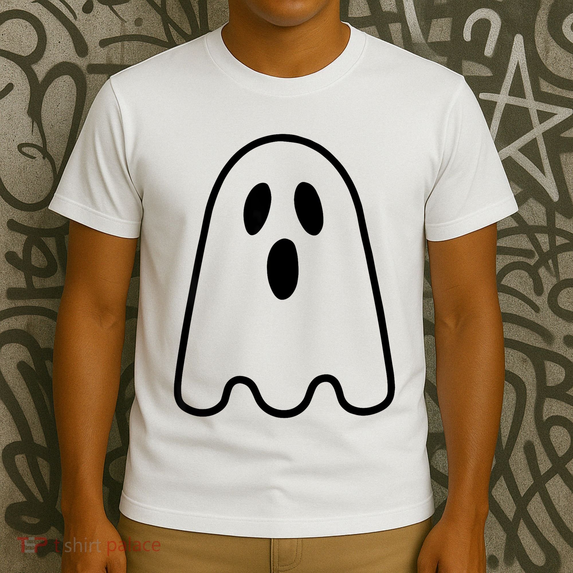 Ghost Adult Women Silly Ghost Face Costume T-Shirt