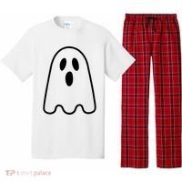 Ghost Adult Women Silly Ghost Face Costume Pajama Set thumb 0