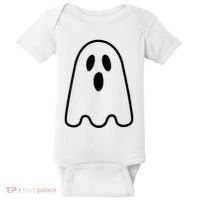 Ghost Adult Women Silly Ghost Face Costume Baby Bodysuit thumb 0
