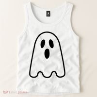 Ghost Adult Women Silly Ghost Face Costume Tank Top thumb 2