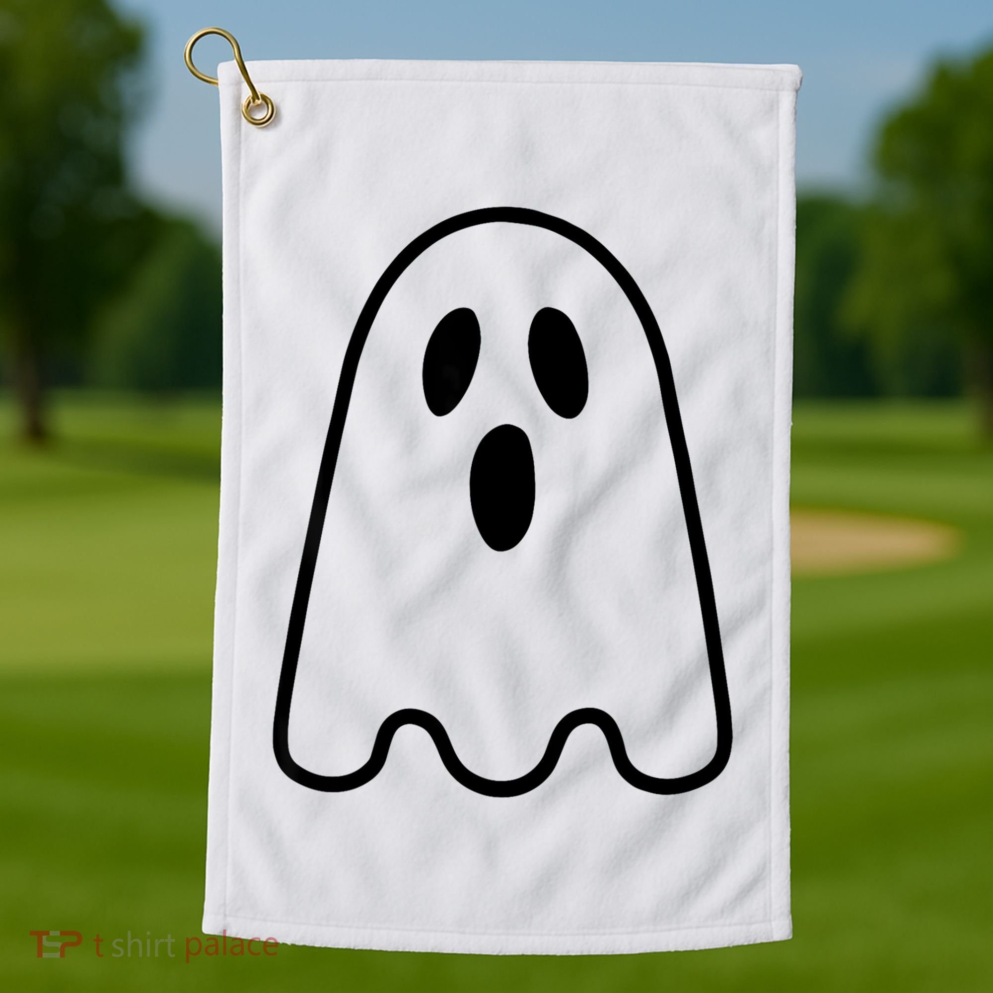 Ghost Adult Women Silly Ghost Face Costume Golf Towel
