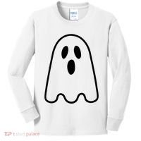 Ghost Adult Women Silly Ghost Face Costume Kids Long Sleeve Shirt thumb 0