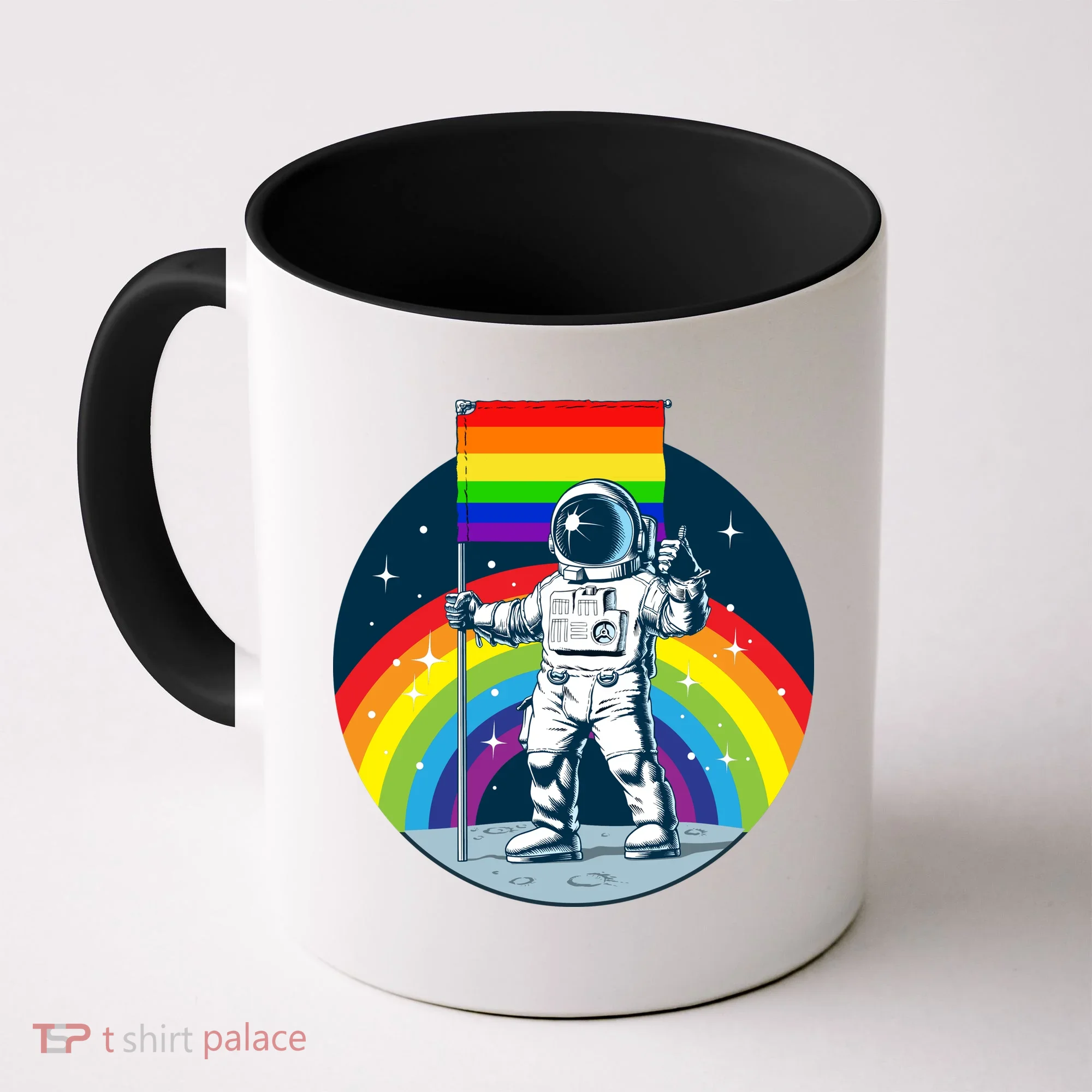 Gay Pride Astronaut LGBT Moon Landing Coffee Mug