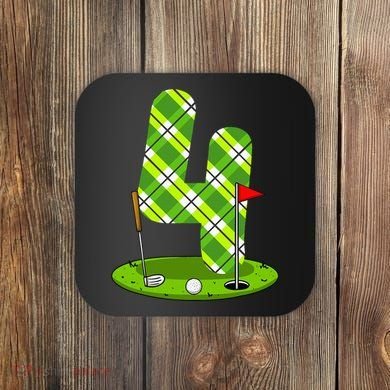 Golf Birthday 4th Birthday Party Golfer Coaster