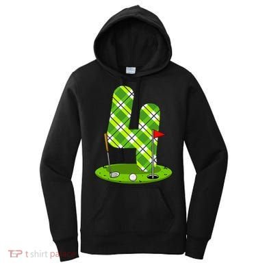 Golf Birthday 4th Birthday Party Golfer Women's Hoodie
