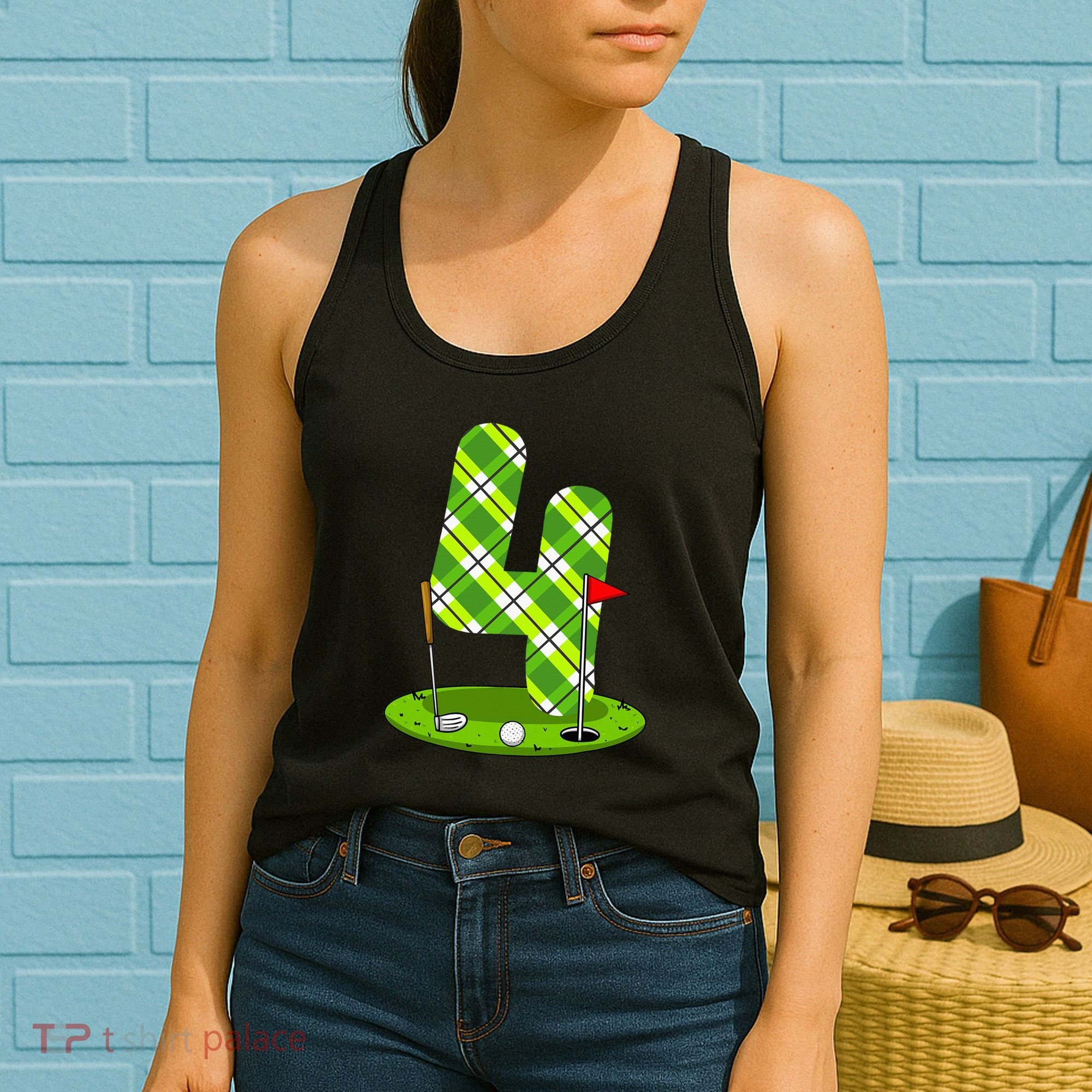 Golf Birthday 4th Birthday Party Golfer Women's Tank Top