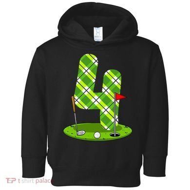 Golf Birthday 4th Birthday Party Golfer Toddler Hoodie