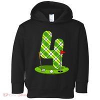Golf Birthday 4th Birthday Party Golfer Toddler Hoodie thumb 0