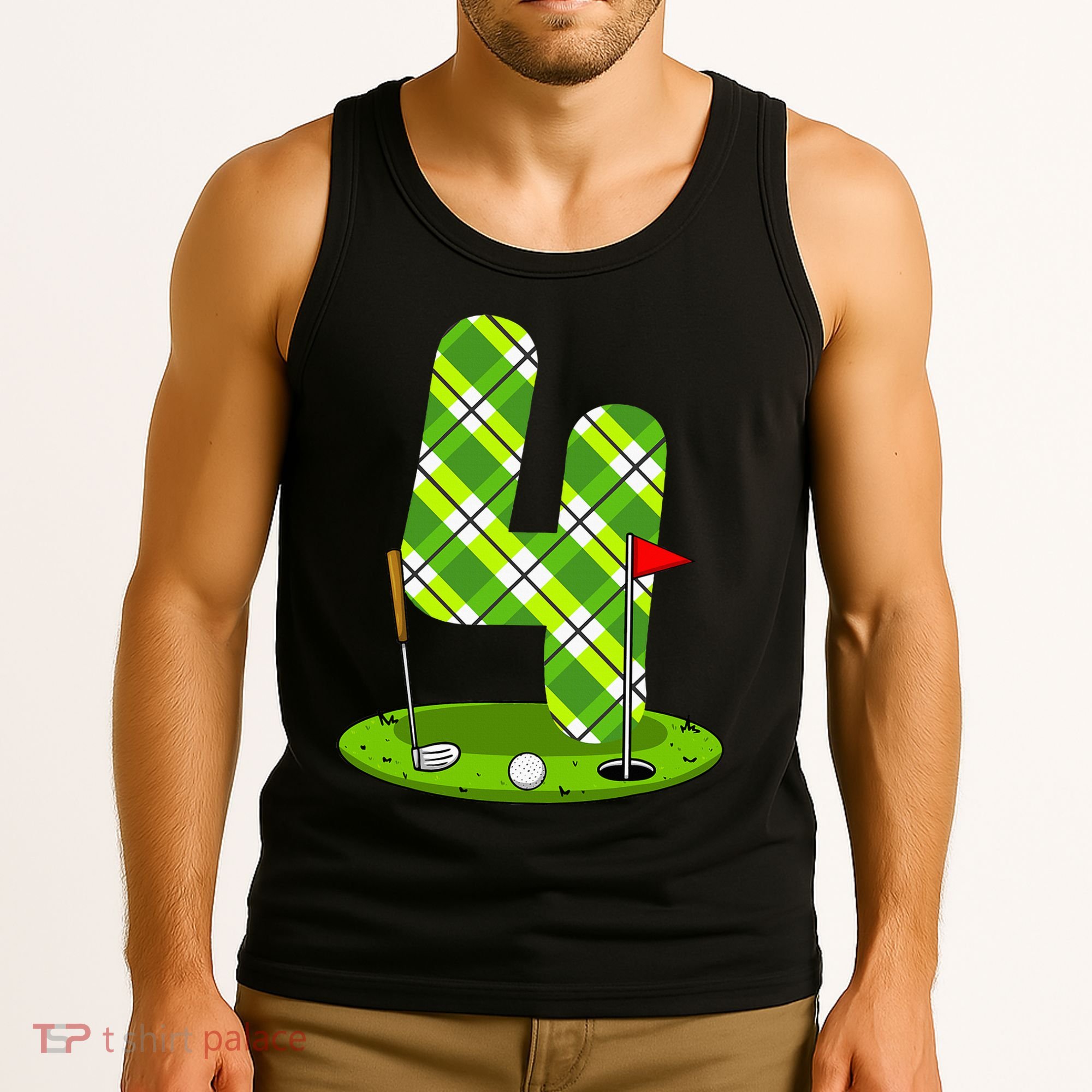 Golf Birthday 4th Birthday Party Golfer Tank Top