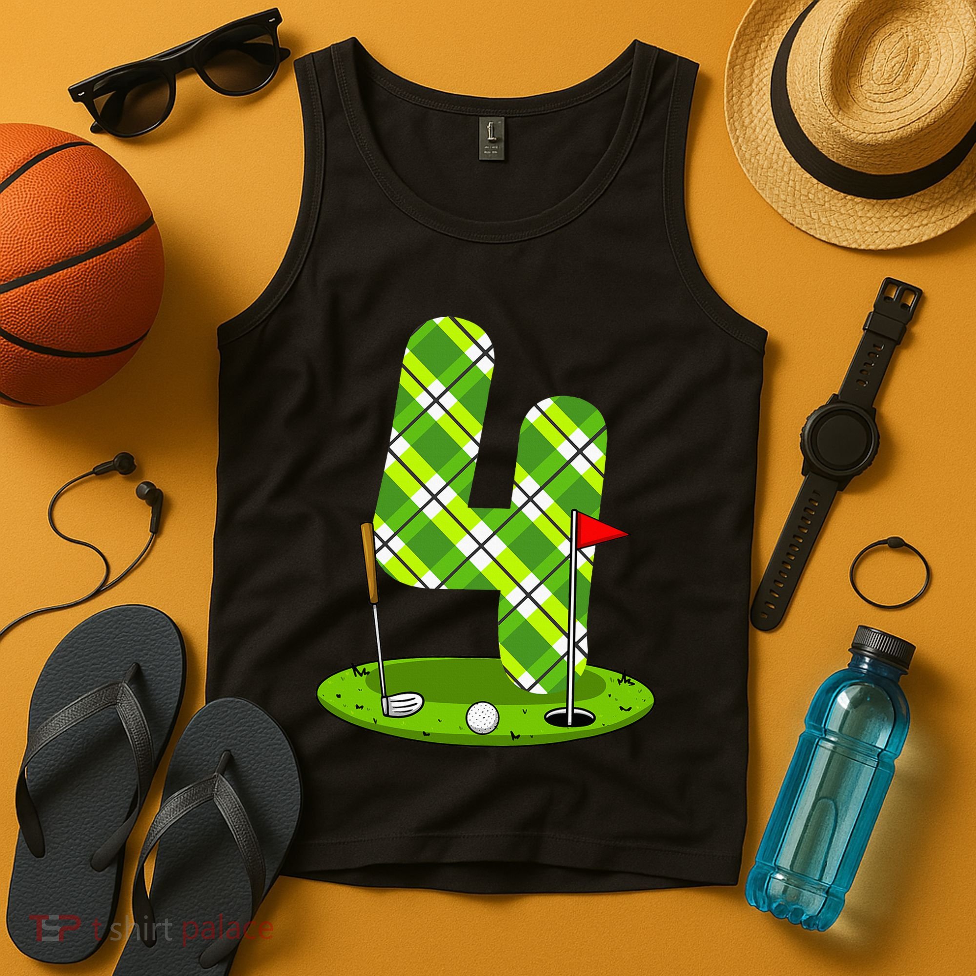 Golf Birthday 4th Birthday Party Golfer Tank Top
